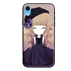 Ốp lưng cho iPhone XR  Anime Cô Gái Váy Đen - Hàng chính hãng