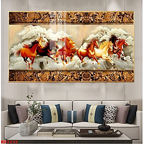 Mua Tranh Bát Mã Truy Phong Đem Tài Lộc Cho Gia Chủ  - Tranh Canvas Treo Tường Phong Thủy