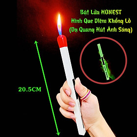 Mua Hột quẹt bật lửa hình que diêm khổng lồ phát sáng dạ quang kim loại - xài gas