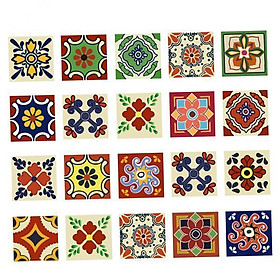 2X 20 Pieces Mosaic Wall Tiles Stickers Kitchen Bathroom Tile Decals C 10x10cm