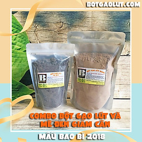 Combo Bột gạo lứt + Bột gạo lứt mè đen Brown Rice