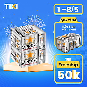 Hình ảnh Combo 02 thùng Bia Sapporo Premium - 12 lon 500ml 