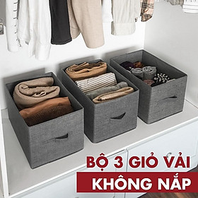Hộp vải đựng quần áo DoDoDios - không nắp - phong cách Nhật Bản - TD2