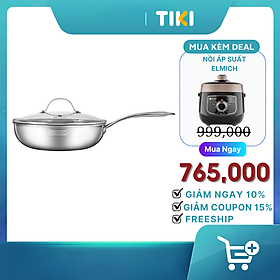 Mua Chảo xào inox cao cấp 3 lớp đáy liền Elmich Trimax EL-3796 size