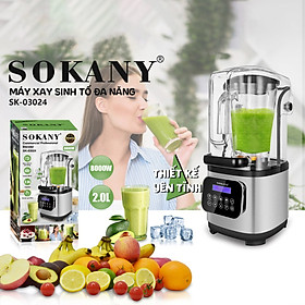 Mua Máy xay sinh tố công nghiệp đa năng SOKANY SK03024 xay đá và các loại hạt cực nhanh công suất cao 8000W - HÀNG CHÍNH HÃNG - DELIYA