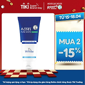 Sữa Rửa Mặt Dưỡng Trắng Và Ngăn Ngừa Mụn Acnes Pure White (100g)