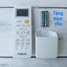 Hình ảnh Điều khiển điều hòa AQUA nút nguồn màu cam hàng hãng - Tặng kèm pin hàng hãng