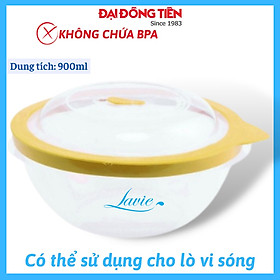 Mua Hộp nhựa tròn  hộp nhựa đựng thực phẩm  hộp đựng thức ăn kín hơi tiện dụng cho nhà bếp dùng được cho lò vi sóng Đại Đồng Tiến 900ML
