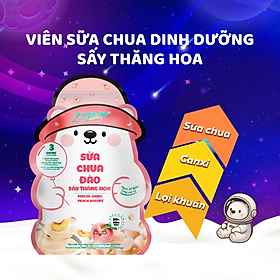 Sữa Chua Sấy Thăng Hoa IYaua Gấu Hạt Nút Vị Đào Túi 16G