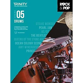 Sách - Trinity College London Rock & Pop 2018 Drums Grade 5 by  (UK edition, paperback)