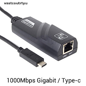 Dây Cáp Kết Nối Mạng LAN 1000Mbps USB-C Sang RJ45 Gigabit Ethernet
