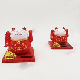 Mua mèo thần tài đỏ ngoắc tay năng lượng