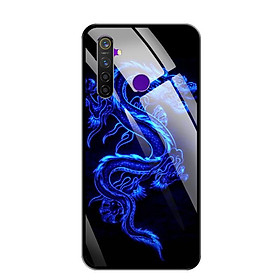Ốp lưng kính cường lực cho điện thoại Realme 5 Pro - 0270 DRADON02 - Hàng Chính Hãng