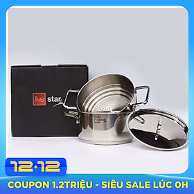 Bộ Nồi Xửng Hấp Inox 304 Fivestar (20cm)