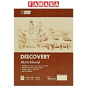 Sổ Vẽ Lò Xo Sketchbook Discovery A5 - Gáy Ngang - Giấy Trơn - 160 Trang 100gsm - Zen Art TMG-8232 - Màu Đỏ