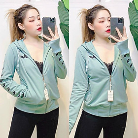 Áo khoác nỉ thun coton da cá chống nắng cao cấp nhiều màu MS044 Freesize 40- 56kg