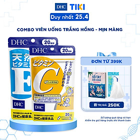 Combo Viên Uống DHC Trắng Hồng Và Mịn Màng (VitaminE & VitaminC)