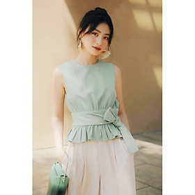 ÁO PEPLUM THẮT NƠ RUBY