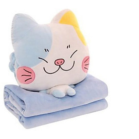Gối Gấu bông ngựa Pony một sừng có kèm chăn 2in1