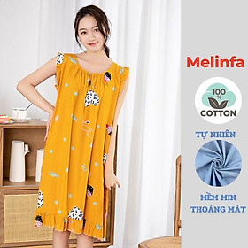 Váy ngủ, đầm ngủ, đầm mặc nhà nữ tính chất vải lanh lụa cotton tự nhiên thoáng mát nhiều màu mã VAV0226