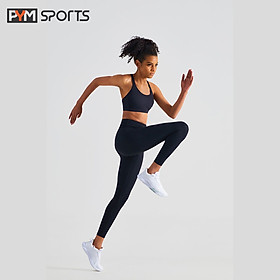 Quần dài legging trơn cạp cao tập Yoga - Gym PYMSPORT - PYML039 cao cấp, co giãn thoải mái