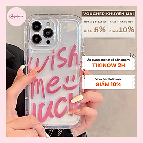 Ốp lưng Iphone chống sốc WISH ME LUCK có đệm khí dành cho Iphone 11 / Phone 11 Pro / Iphone 11 Pro Max / Iphone 12 / Iphone 12 Pro / Iphone 12 Pro Max / Iphone 13 / Iphone 13 Pro / IPhone 13 Pro Max / Iphone 14/ Iphone 14 Pro / Iphone 14 Pro Max