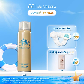 Kem chống nắng dạng xịt dưỡng da bảo vệ hoàn hảo Anessa Perfect UV Sunscreen Skincare Spray SPF 50+ PA++++ 60g