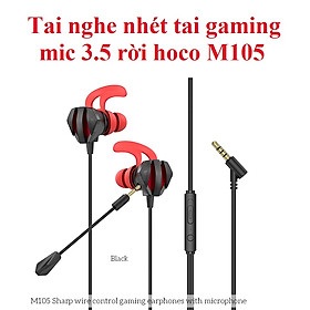 Mua Tai nghe nhét tai gaming micro rời chân căm 3.5 cho điện thoại laptop hoco M105 _ Hàng chính hãng