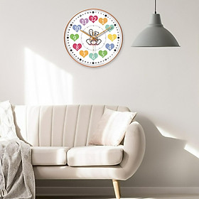 Silent Wall Clock Kids Learning Telling Time Teaching Clock