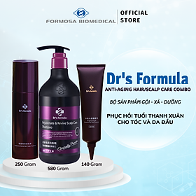 Combo Dầu Gội Xả Dưỡng Ngăn ngừa lão hóa tóc/da đầu Dr's Formula