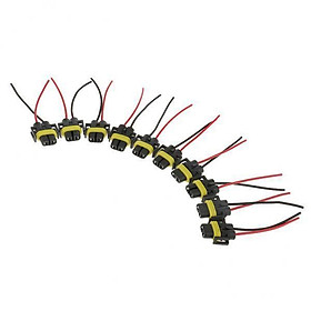 4x10 Pieces   Headlight Fog Light Adapter Harness Socket Wiring Connector