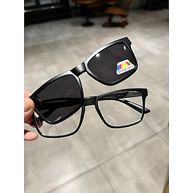 Kính 2 tròng Clip on Mắt vuông lập nắp