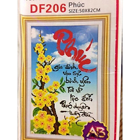 Mua Tranh đính đá Chữ Phúc DF206 (50x82) chưa đính