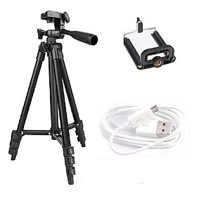 Mua Giá đỡ điện thoại 3 chân 3120 nhỏ gọn  dễ sử dụng để thỏa niềm đam mê chụp ảnh tặng kẹp điện thoại  cáp sạc ANDROID cho điện thoại - lk1984