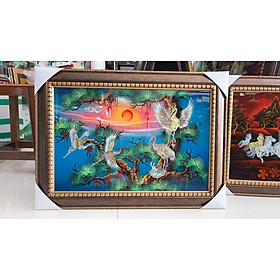 Tranh sơn mài - TÙNG HẠC DIÊN NIÊN -Size 40x60 cm - Ý Nghĩa Phong Thủy