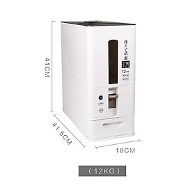 Mua Thùng Đựng Gạo Thông Minh Xuất  Nhật (6KG & 12KG) Nhựa ABS Cao Cấp | An Toàn / Tiện Lợi / Dễ Sử Dụng