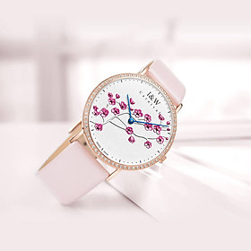 Đồng hồ nữ chính hãng I&W CARNIVAL 3002L-D2 hàng mới fullbox ,Kính sapphire ,chống xước ,Chống nước 30m ,Bảo hành chính hãng,Máy điện tử(Pin),dây da cao cấp, thiết kế đơn giản dễ đeo