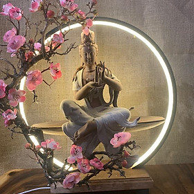Mua Tượng Quán Âm Thuỷ Nguyệt gốm tử sa - Quán Âm Thuỷ Nguyệt