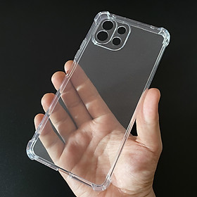 Ốp lưng silicon trong suốt chống sốc 4 cạnh cao cấp cho Xiaomi Mi11 Lite