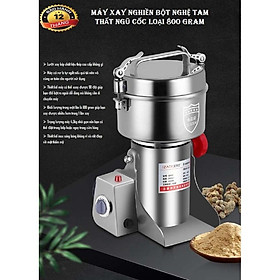 Mua Máy Xay Nghệ Tươi Mini Đa Năng Cao Cấp- Máy Xay Bột Tinh Bột Nghệ Ngũ Cốc Tam Thất Loại 800g Nắp Gài Inox 304