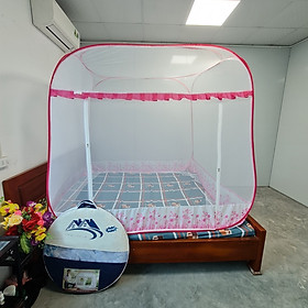 Mua Màn chụp tự bung đỉnh vuông - Mẫu mùng chụp tự bung người lớn chống muỗi gấp gọn tiện dụng