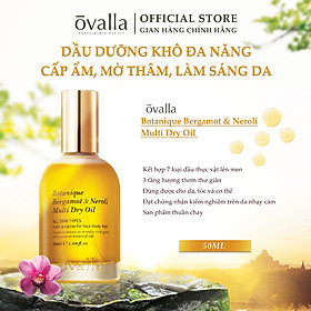 Dầu Dưỡng Ẩm Đa Năng OVALLA Thuần Chay Giúp Giảm Nhăn, Làm Sáng Da Và Chống Lão Hóa Cho Da Khô (Lọ 50ml)