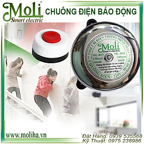 CHUÔNG ĐIỆN BÁO ĐỘNG 10cm - MOLI TẶNG KÈM NÚT NHẤN