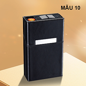 Mua Bật Lửa Điện Kiêm Hộp Đựng Thuốc 20 Điếu Bọc Da - Sạc Điện