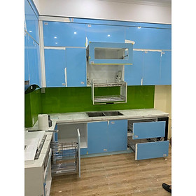 Mua Tủ bếp gỗ Melamin xanh dương