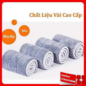 Mua Bộ Cây Lau Nhà Thông Minh Kèm Thùng Vắt 2 Ngăn (Tặng Kèm 2 Miếng Lau) - Loại Tốt