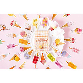 Bộ 45 Sticker Hàn Quốc hình que kem dễ thương dán trang trí E09