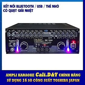 Amply Bluetooth USB biến áp đồng 16 sò lớn Cali.D&Y PRO 7200D - Hàng chính hãng