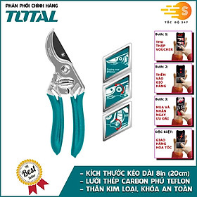 Mua Kéo cắt tỉa cây kiểng  cành cây chuyên dụng làm vườn 20cm TOTAL THT0109 - Cắt tỉa cây cảnh  Lưỡi thép carbon  tay cầm pp nhám - Tốc độ 247