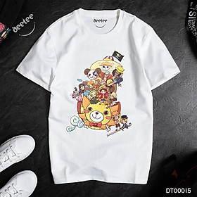 Áo Thun Unisex Hình ONE PIECE bộ 3 Luffy Sabo Ace siêu dễ thương